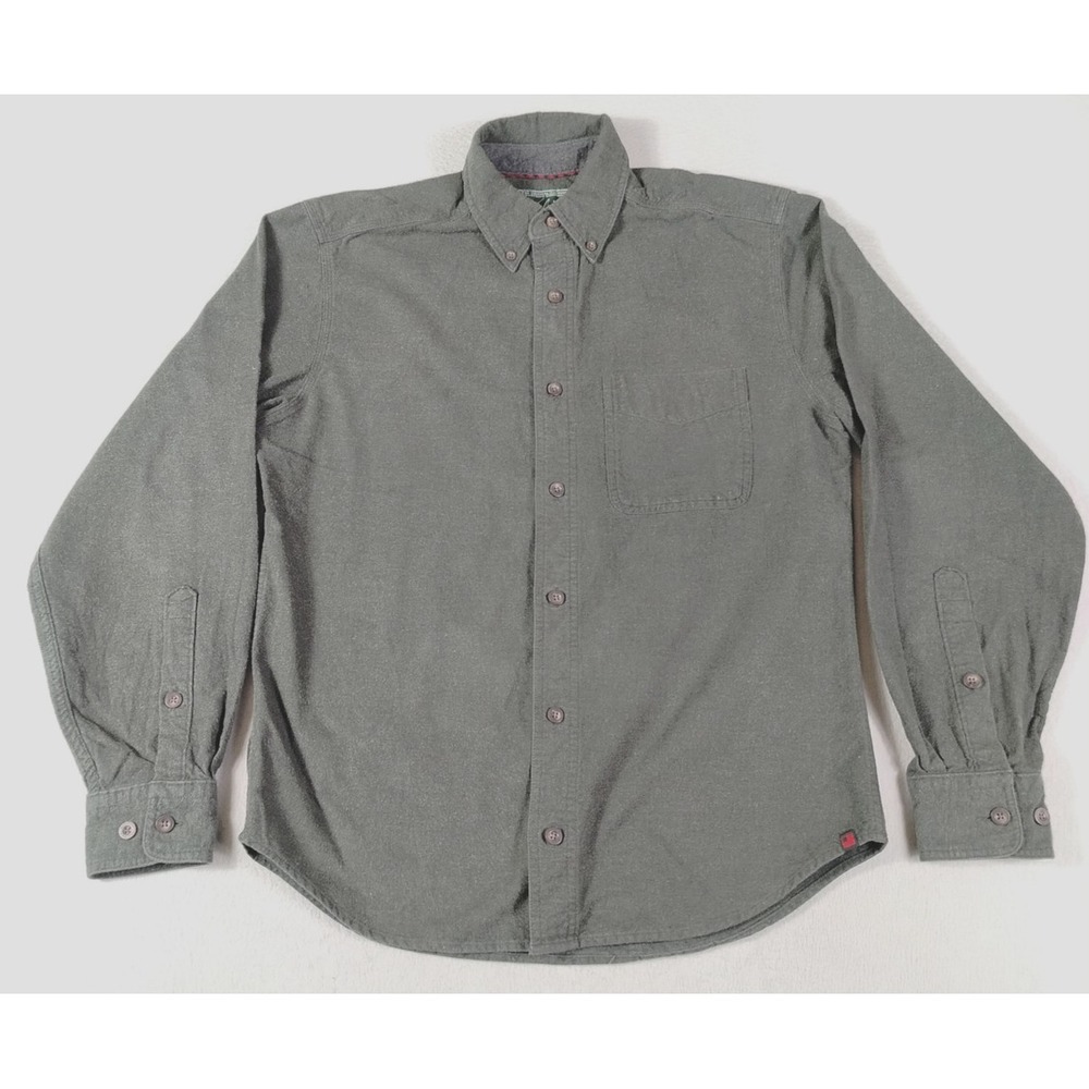 Woolrich Shirt Mens Small Green Flannel Long Sleeve Button Down Outdoor Casual